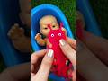 Tiny Dolls Bath + M&M’s Slime Explosion #asmr #shorts