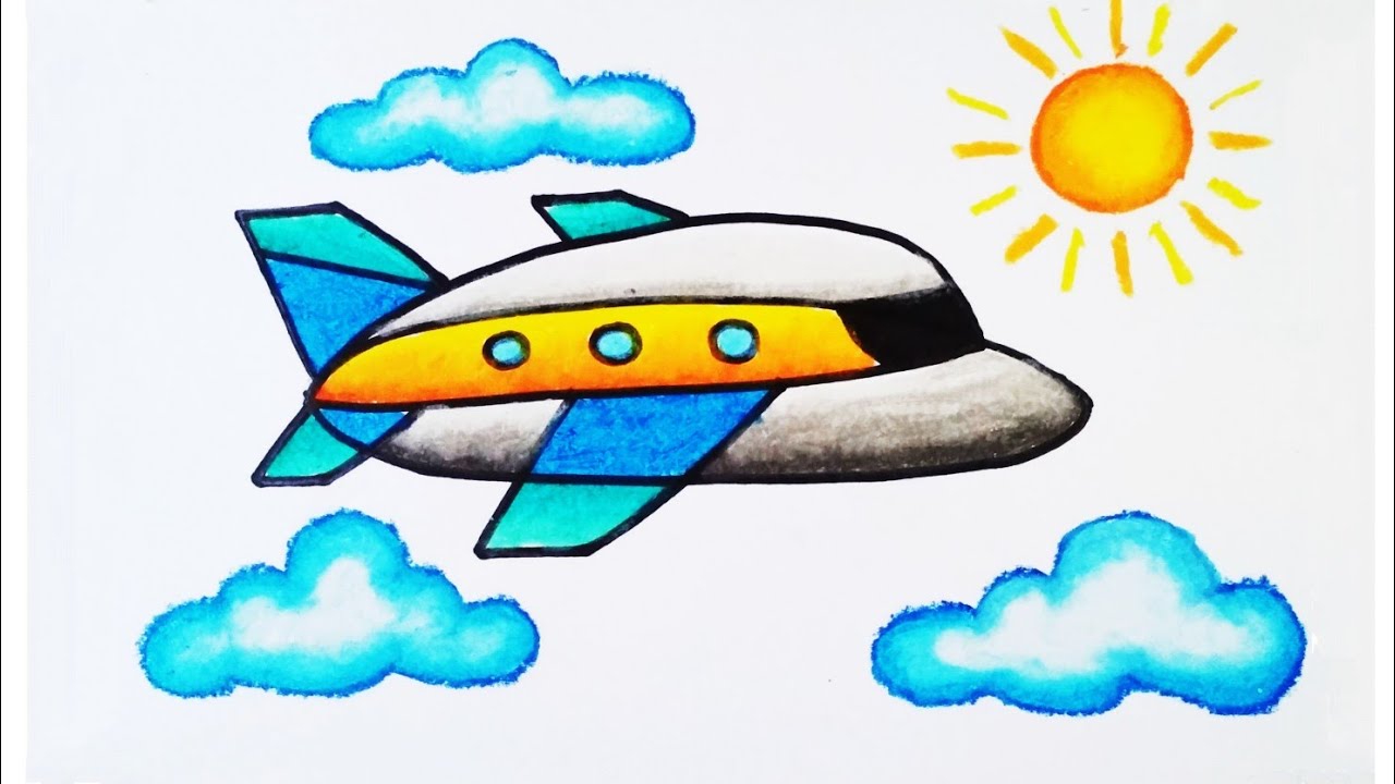 Tutorial Menggambar dan Mewarnai Pesawat Terbang ( AEROPLANE )