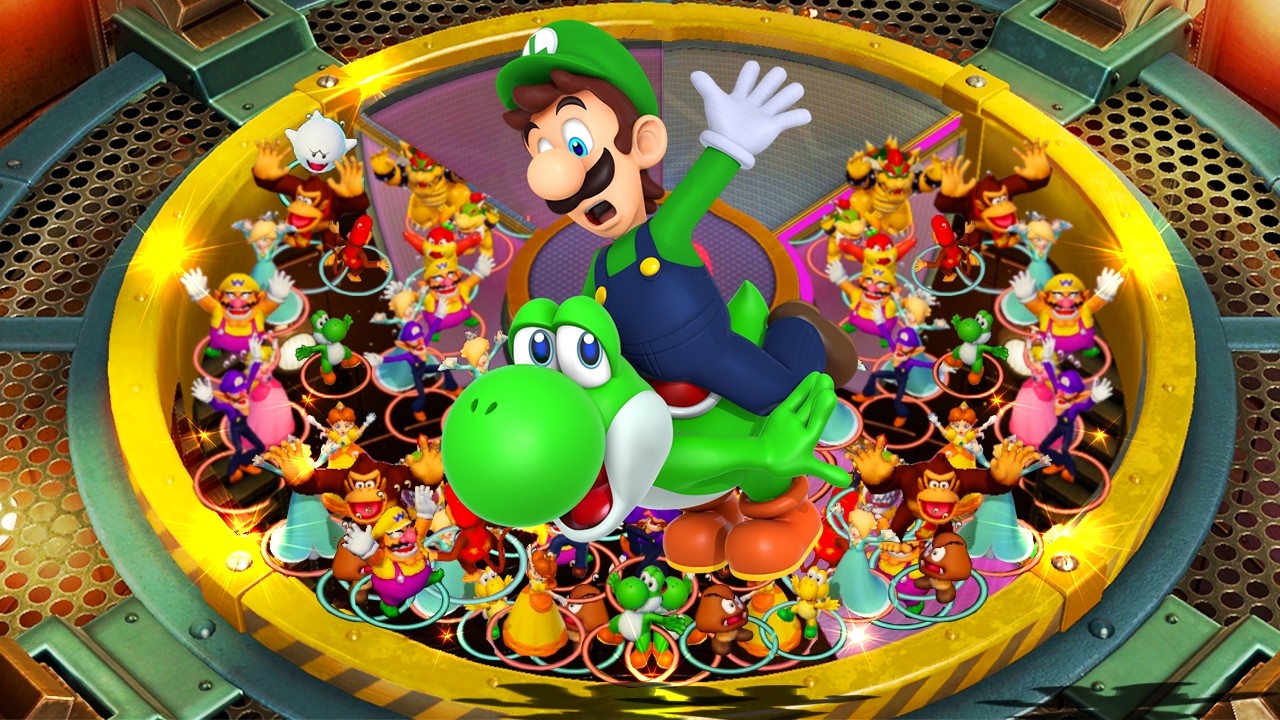 Super Mario Party - Lucky Team Color Battles - Luigi Green Team vs Mario Red Team