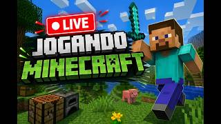 Live jogando Minecraft Criando um novo mundo
