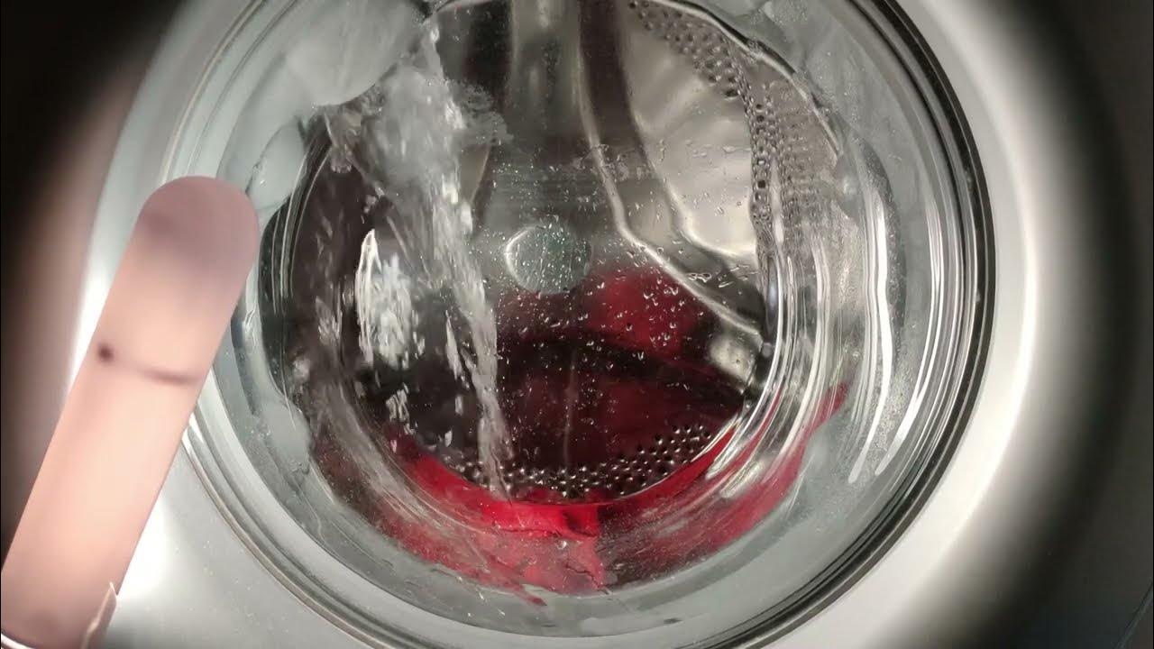 LG AiDD Steam Washer, Red Shirts Wash Unbalanced Final Spin YouTube