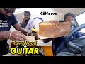Raw woodto guitar shape in 48 hours  detailed for wood lovers