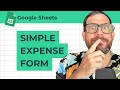 Expense Tracker Template with Data Entry Form Inside Sheets