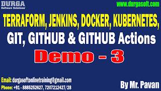 TERRAFORM, JENKINS, DOCKER, KUBERNETES, GIT, GITHUB & GITHUB Actions tutorials || by Mr. Pavan