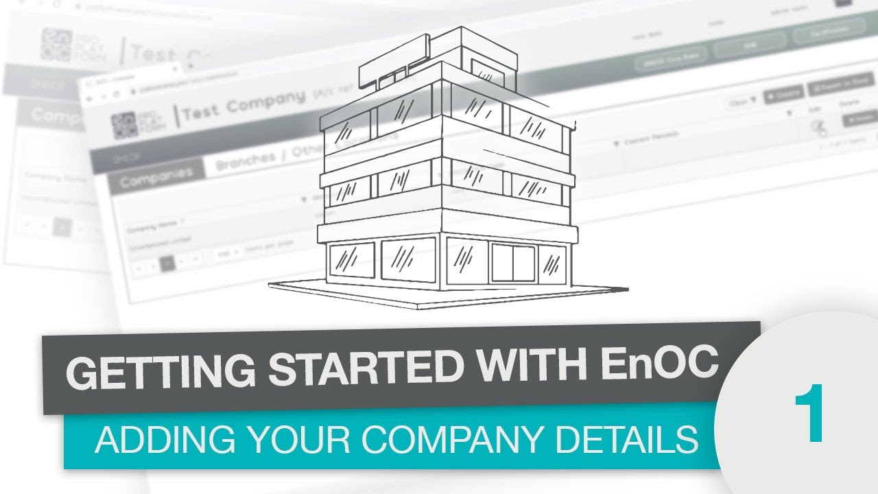 Getting started with EnOC - How to add your company details