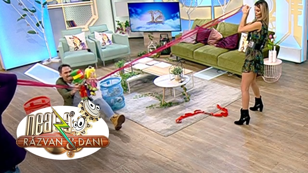 Provocare Neatza! Răzvan Simion, Dani Oțil și Ramona Olaru au tras cu praștia la coș