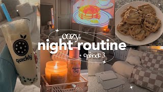 night routine ☕️💫 | a cozy, chill, & aesthetic night, selfcare, bubble tea, more!