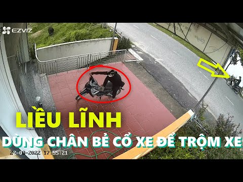 Video GIẬT MÌNH CẢNH TƯỢNG SIÊU TRỘM DÙNG CHÂN BẺ KHÓA XE... - youtube
