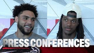 Atlanta Falcons players Drake London & Kendal Daniels speak to the media | Press Conference