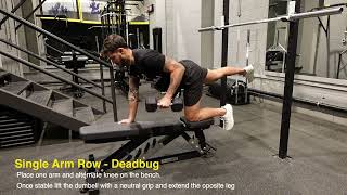 Single Arm Row - Deadbug Variation: Advanced Strength, Stability & Core