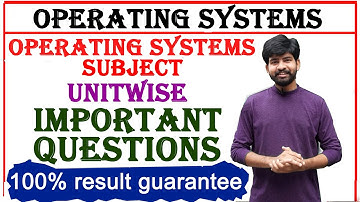 operating systems subject important questions jntuh r18 btech | OS important questions btech jntuh