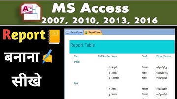 MS Access me Report kaise banaye | How to make Report in MS Access in Hindi