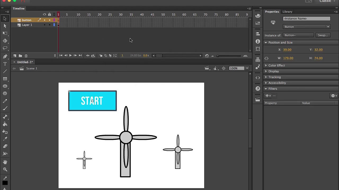 Flash Button Design 5 Adobe Flash Create a button - YouTube
