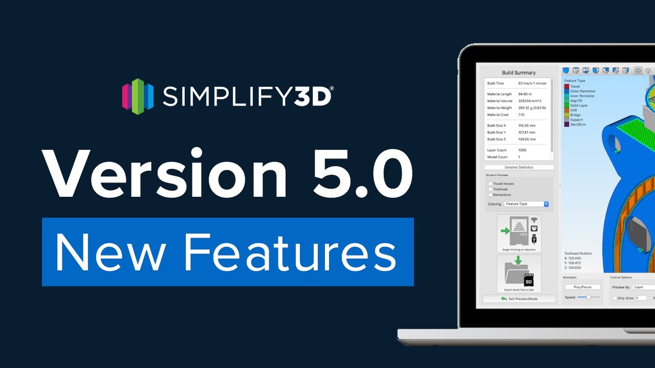 Simplify3d version 5 0 top new features youtube