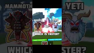 Mammoth Vs Yeti - Speed Test