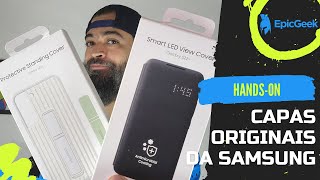 Capa com LED ou que fica em pé na mesa? A linha Galaxy S22 tem oficialmente | Hands-on