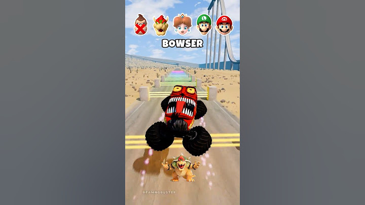 Mario Car Jump Challenge with Bowser , Donkey Kong , Luigi , Princess Daisy , Super Mario