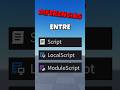 Diferencias entre Script, LocalScript y ModuleScript #robloxstudio #scriptsroblox