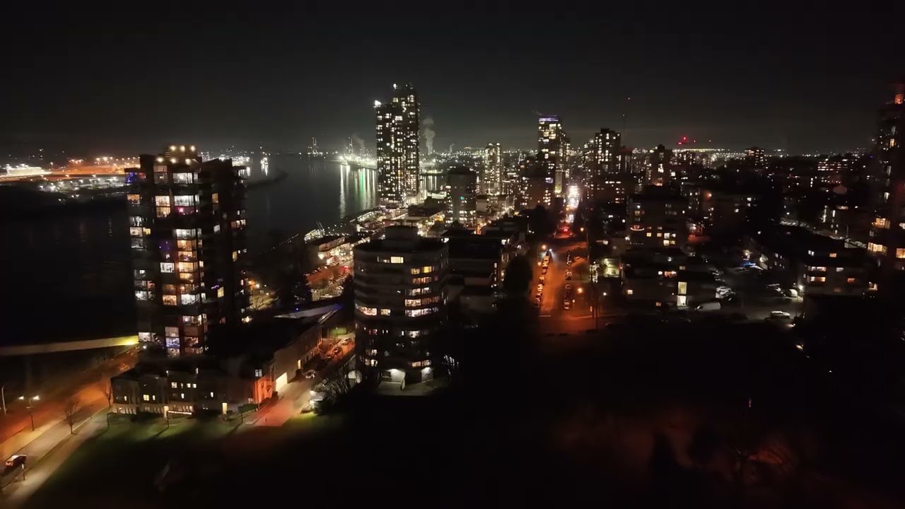 Midnight City Lights: Downtown in 4K