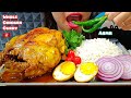 ASMR EATING WHOLE CHICKEN CURRY + RICE + EGG + ONION + HOT PEPPER 먹방 Real Sounds