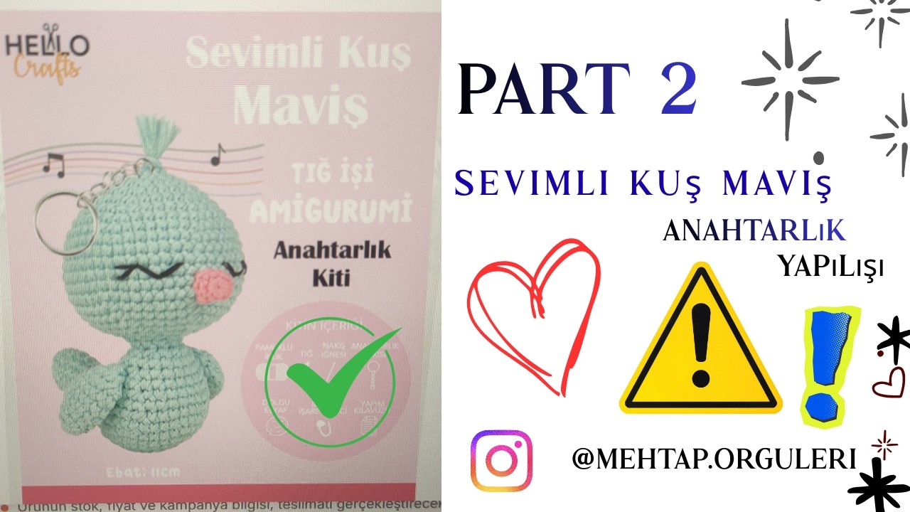 Sevimli kuş maviş part 2 🐦#migroskop #amigurumi #kuslar #migros #yapılışı