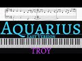 TROY - Aquarius | EASY piano cover by Pianotato