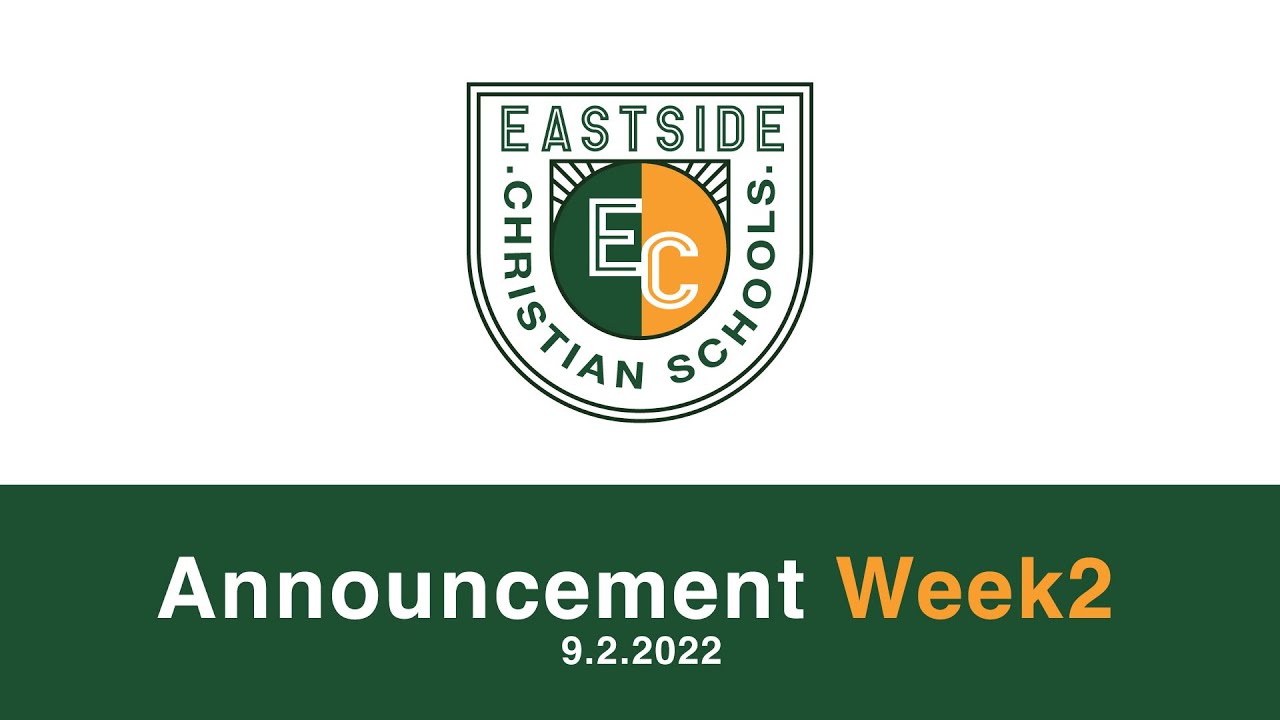 Announcements Week 2 | 9 2 22