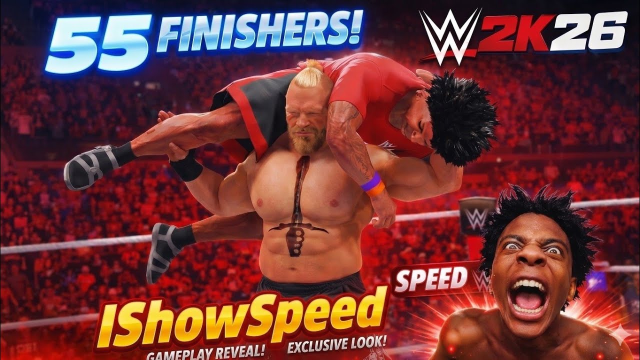 “IShowSpeed vs 50 Finishers Challenge in WWE 2K26!”#wwe2k26 #wwe2k25#wwe#finishers#Gaming