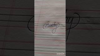 How to write Sunday in cursive |Easy &simple #Shorts