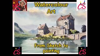 Colinsteedart. Watercolour Art. How I painted Eileen Dona castle using watercolour.