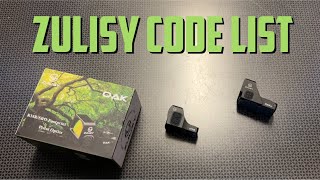 Zulisy Optics Code List