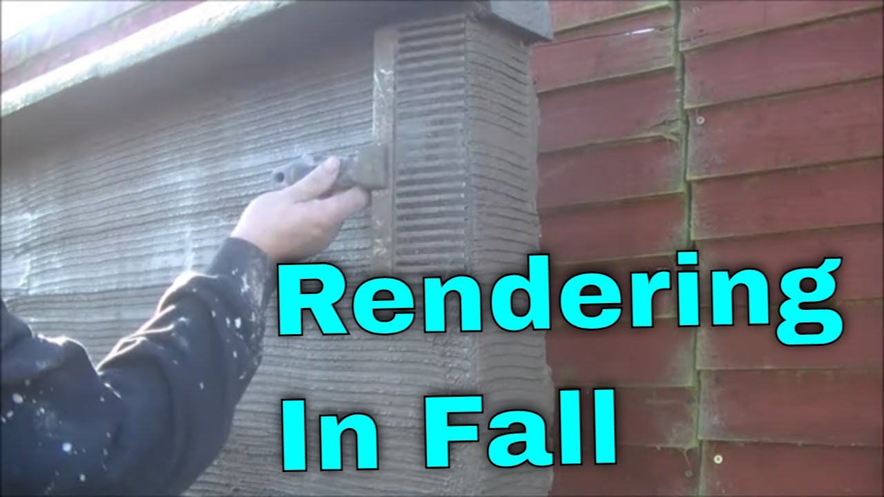 Plastering a Wall in the Fall Sand & Cement Render Demo on Scratch Coat