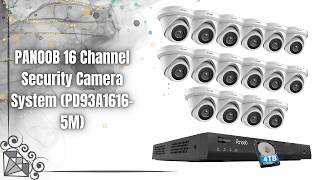 PANOOB PD93A1616-5M 16 Channel Security Camera System Review | 5MP PoE 4K NVR Setup!
