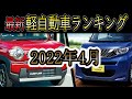 最新2022年4月 軽自動車新車ランキングトップ10　 新年度の登録台数の首位は？またもやN-BOX１強か！？スペーシア、ルークス、タント、ムーヴ、ハスラー、ワゴンＲなど買い替えの参考にどうぞ