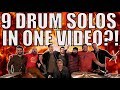 9 DRUM SOLOS!? BIGGEST DRUM COLLAB (DRUMS ONLY)