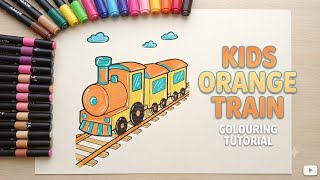 Easy Train Coloring for Kids