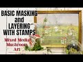 How to mask stamps pastiche and millots pages mixed media