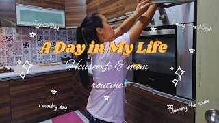 A day in my life as a Housewife and mom | Micah got sick | cleaning the house