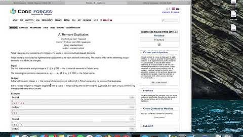 Codeforces Round #481 (Div. 3)  Explanation - A) Remove Duplicates