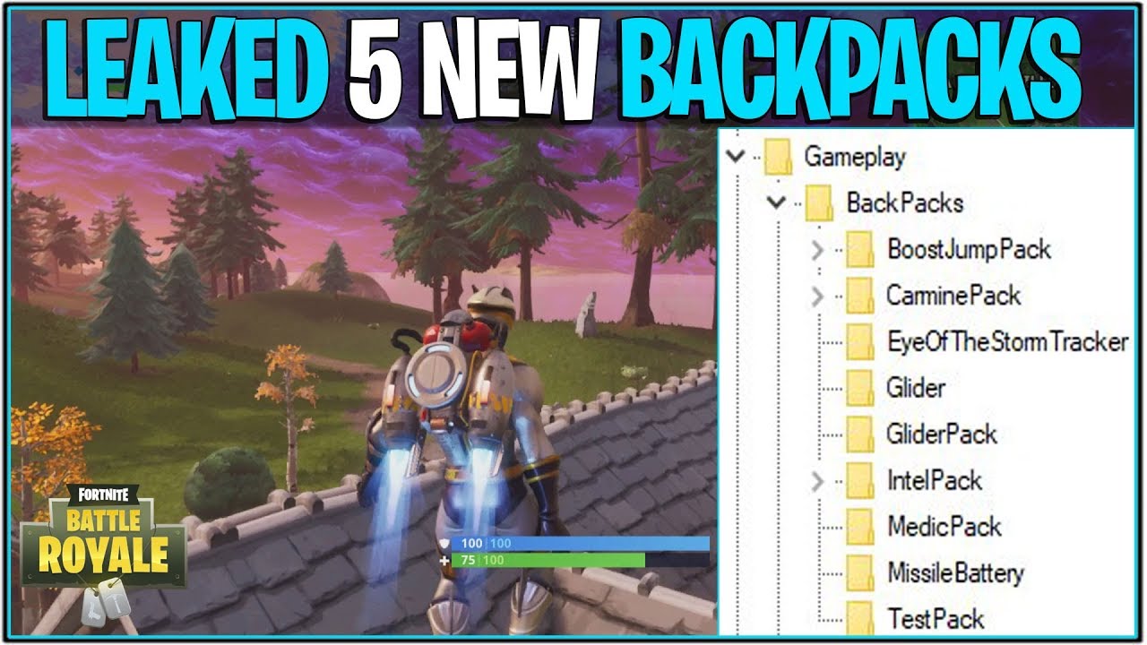 *NEW* Fortnite: LEAKED 5 NEW BACK PACKS COMING SOON! | (Medic Pack, Glider Pack, and More!)
