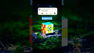 How to make Argentina flag 🇦🇷 in 3X3 rubik's cube