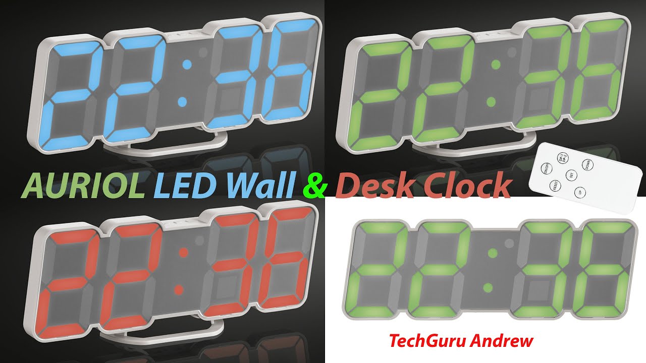 AURIOL LED Wall & Desk Clock REVIEW - YouTube