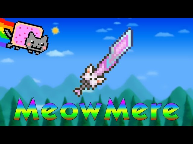 JaidenAnimations on X: Thanks @Terraria_Logic for sending me this giant  very heavy meowmere sword lmaoo I hope you guys make more because this is  the coolest thing I've ever been sent  /