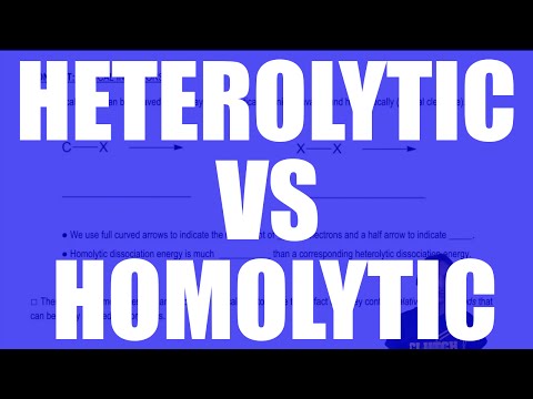 Video: Homolizinės Ir Heterolitinės Obligacijų Disociacijos Energijos Skirtumas