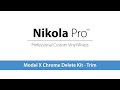 Nikola Pro Tesla Model X Full Chrome Delete Kit - Trim Installation