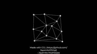 Interactive Delaunay Triangulation | CGL | Jaysmito Mukherjee | #shorts