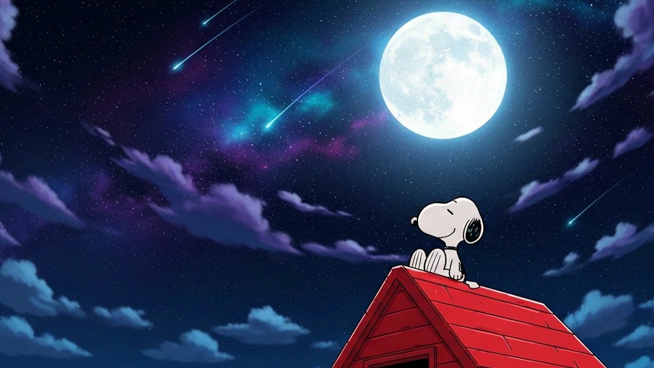 Dreamy Night Vibes with Snoopy 🌙 Smooth Jazz Instrumental Music for Good Mood ☕ Relaxing Cafe