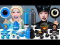 青い食べ物 VS 黒人食品 チャレンジ | ASMRモッパン ヒーローのためのお菓子 エルサVSマレフィセント
