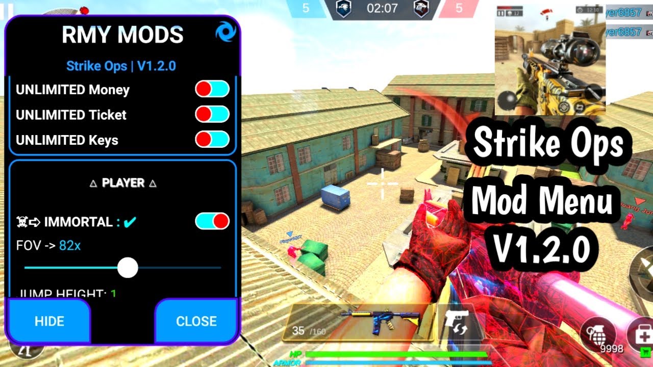 🔥 Strike Ops Mod Menu V1.2.0 - Unlimited Money, Immortality & More! 🔥