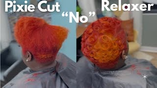 Silkpress on TWA Short Natural hair+ Color